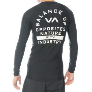 (ルーカ)RVCA 2022 SPORT メンズ BALANCE ARCHERS RUSH ラッシュガード2022年春夏モデル BLK M｜pochon-do