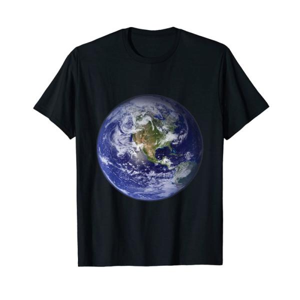 アースプラネット 地球 北米 平球 宇宙雲 Tシャツ