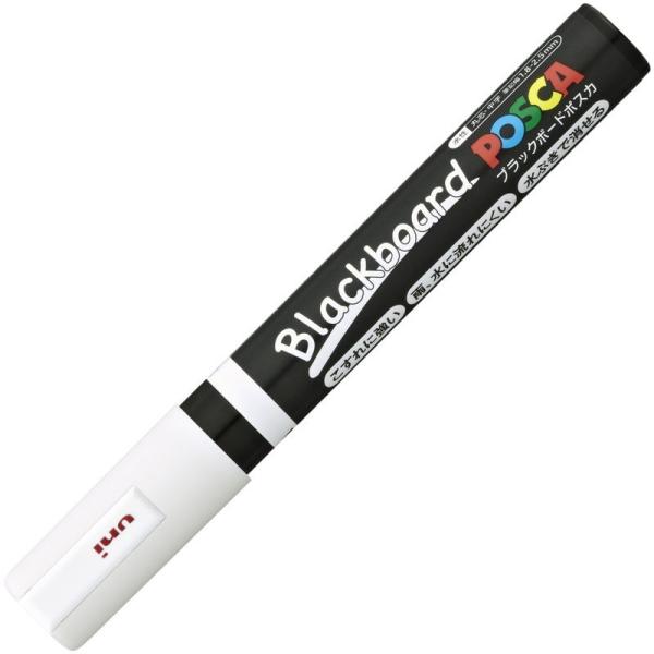 三菱鉛筆 水性ペン ブラックボードポスカ 中字 PCE2005M1P.1 白 10本
