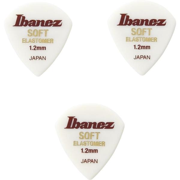 Ibanez アイバニーズ 新素材エラストマーを使用した新感覚ピック 3枚入 JAZZ形状 SOFT...