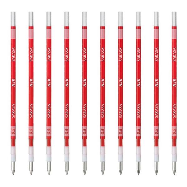 ゼブラ ボールペン替芯 プレフィール サラサ NJK-0.5芯 赤 10本 BRNJK5R