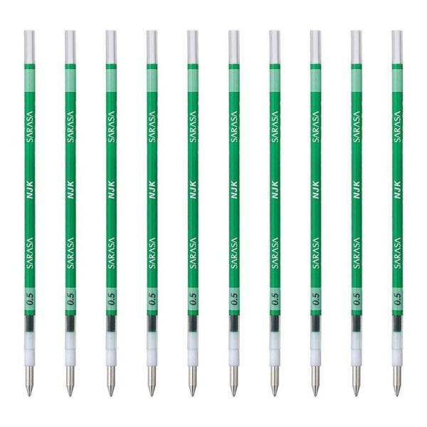 ゼブラ ボールペン替芯 プレフィール サラサ NJK-0.5芯 緑 10本 BRNJK5G
