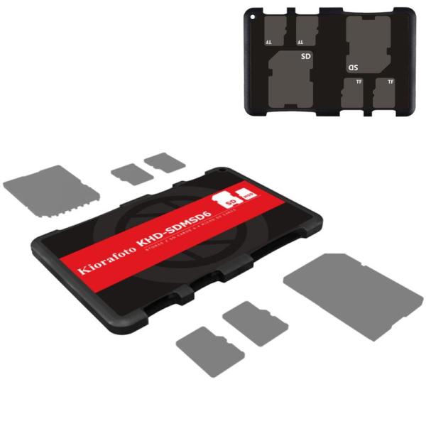 Kiorafoto 6スロット SD MicroSD メモリーカードケース クレジットカードサイズ ...