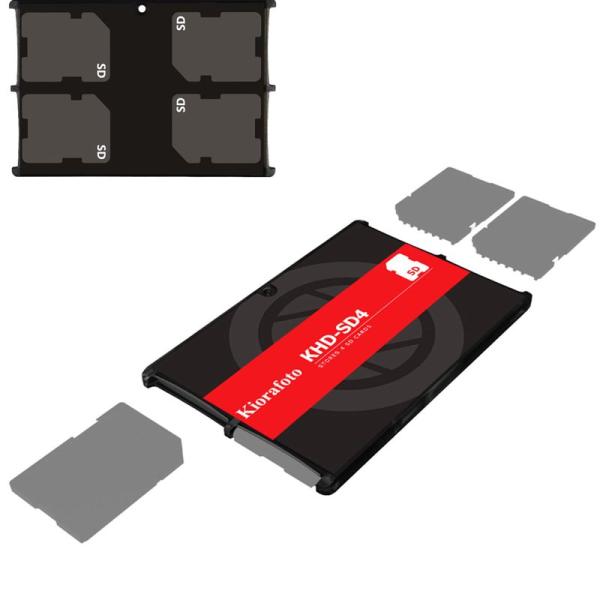 Kiorafoto 4スロット SD SDHC SDXC メモリーカードケース クレジットカードサイ...