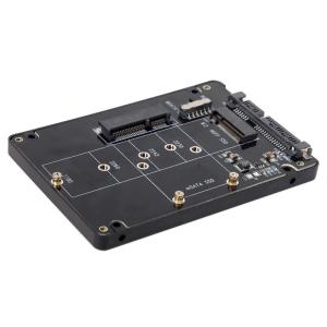 NFHK コンボ M.2 NGFF B-Key & mSATA SSD to SATA 3.0 アダプター コンバーター ケース エンクロー｜pochon-do