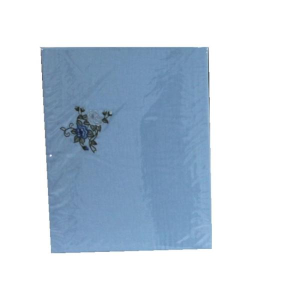 西川 フラットシーツ 綿100％ 140cm×250cm（シングルサイズ） (フラワー（ブルー）)