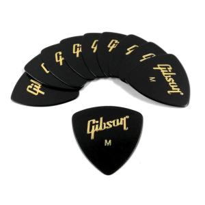 GIBSON GG-73M ウェッジ MEDIUM ピック 10枚セット ブラック｜pochon-do