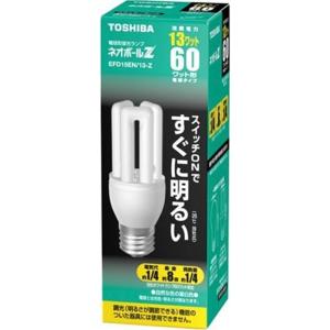 TOSHIBA ネオボールZ 電球形蛍光ランプ 電球100Wタイプ 電球色 EFD21EL 