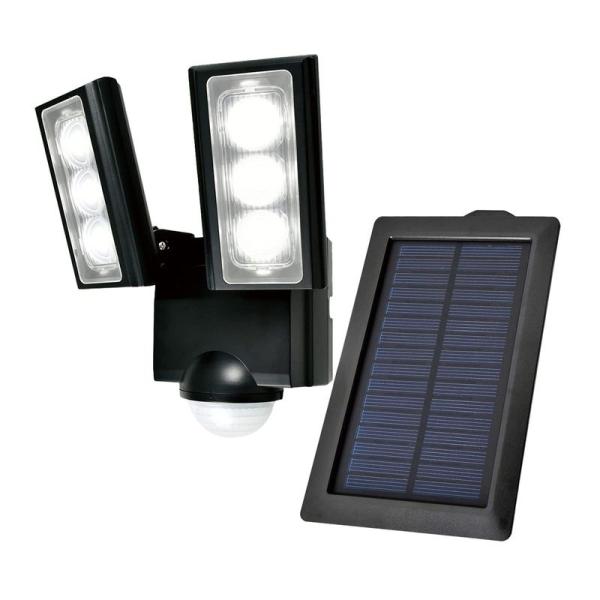 エルパ (ELPA) ソーラー式 センサーライト 2灯 (白色LED/防水仕様) 屋外 センサーライ...