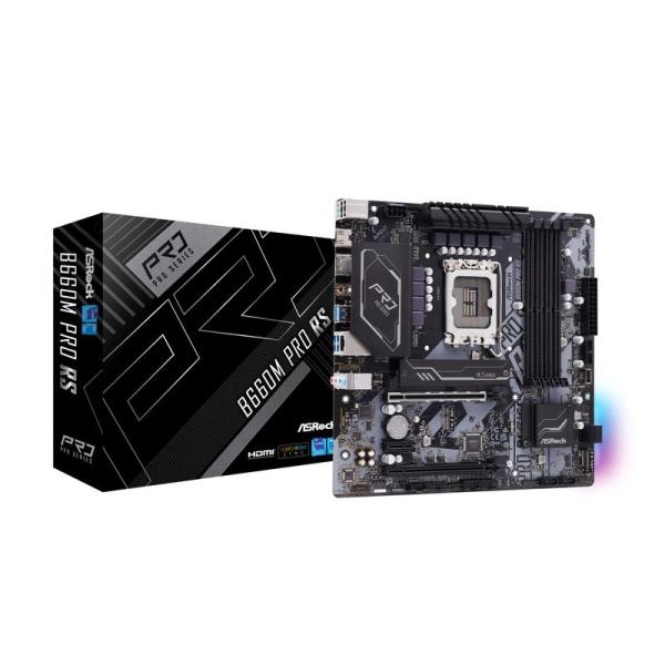 ASRock マザーボード B660M Pro RS Intel B660 シリーズ 第12世代 C...