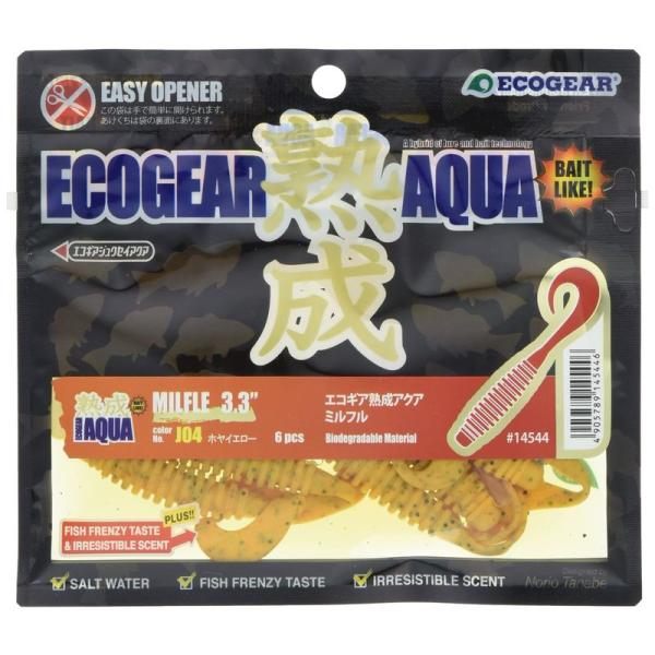 エコギア(Ecogear) ワーム 熟成アクア ミルフル 3.3インチ 82mm ホヤイエロー J0...
