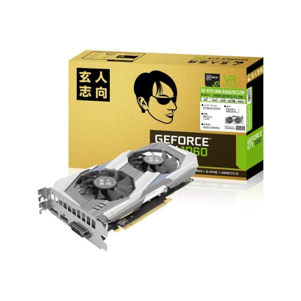 玄人志向 ビデオカード GEFORCE GTX 1060搭載 GF-GTX1060-E6GB/OC2...