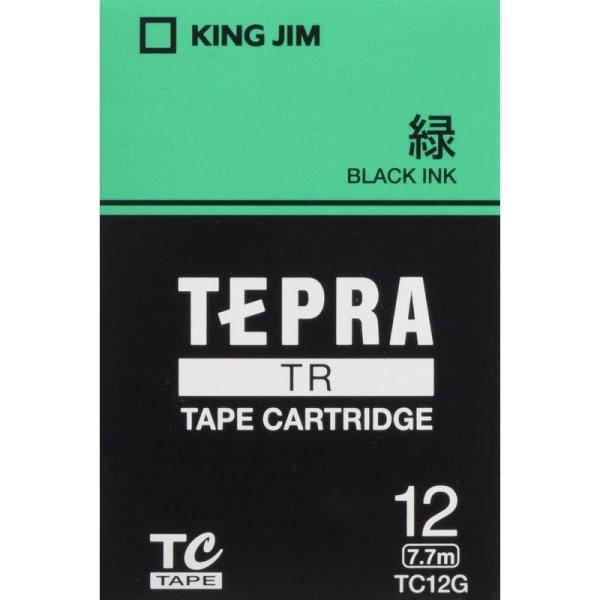 キングジム テープカートリッジ テプラTR 12mm TC12G 緑
