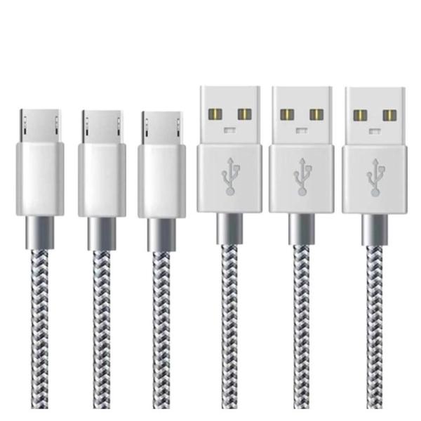 Micro USB ケーブル3本セット 1MマイクロUSBケーブル 急速充電 高速データ転送 高耐久...