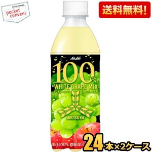 送料無料 アサヒ 三ツ矢 100%ホワイトグレープミックス 430ml ペットボトル 48本(24本...