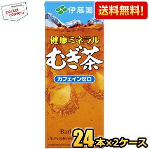 送料無料 伊藤園 健康ミネラルむぎ茶 250ml紙パック 48本(24本×2ケース) 〔ミネラル麦茶〕 爆買