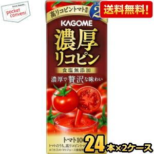 送料無料 カゴメ 濃厚リコピン 195ml紙パック 48本(24本×2ケース) [野菜ジュース トマ...