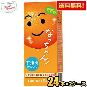 送料無料 サントリー なっちゃん オレンジ 250ml紙パック 48本(24本×2ケース) オレンジ...