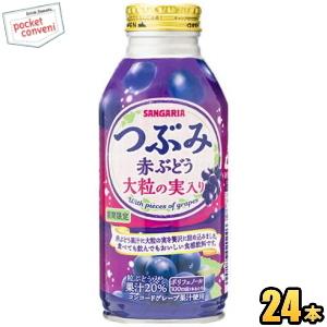 サンガリア つぶみ赤ぶどう 380gボトル缶 24本入