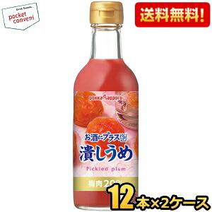 期間限定特価 ポッカサッポロ お酒にプラス 潰しうめ 300ml瓶 24本(12本×2ケース) (つぶしうめ 潰し梅 ビン お酒や炭酸水の割り材に)｜pocket-cvs