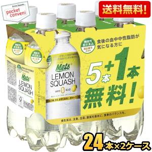 送料無料 キリン メッツ プラス レモンスカッシュ 480mlペットボトル 48本[(6本パック×4セット)×2ケース] 機能性表示食品｜pocket-cvs