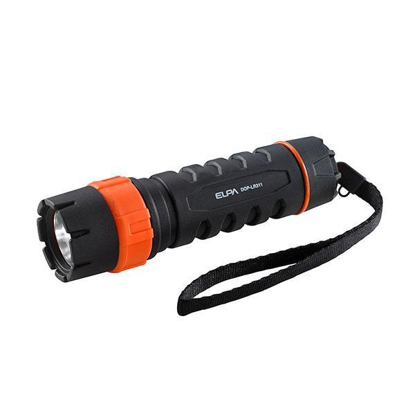 LEDラバーライト 防浸形 IPX7相当 衝撃吸収 懐中電灯 ハンドストラップ付