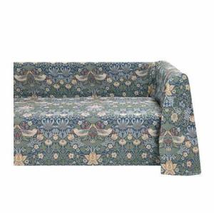 マルチカバー いちご泥棒 ブルーグリーン 200cm角 ウィリアムモリス 優美