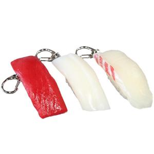 日本職人が作る 食品サンプル 寿司キーホルダー まぐろ いか 鯛 IP-812｜pocketcompany
