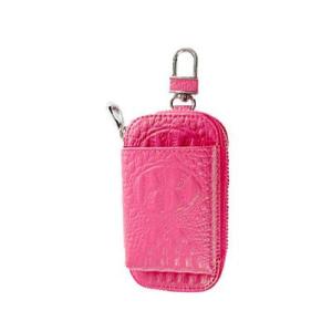 加熱式タバコケース ピンク クロコ型押し柄 小物入れ付き アイコス対応