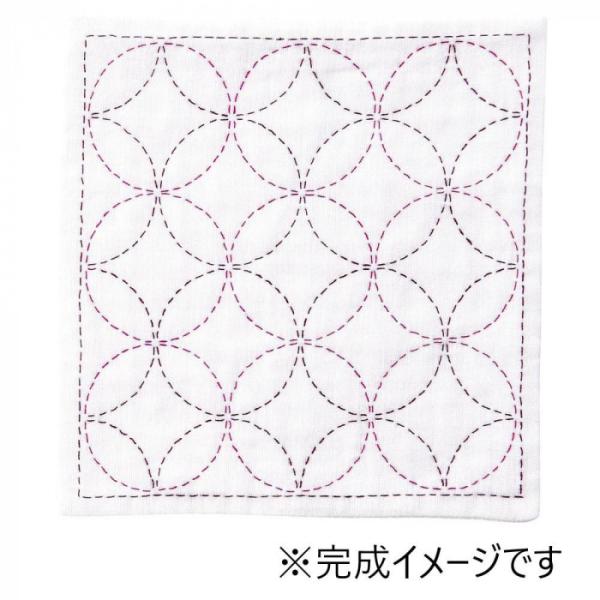 刺し子キット ハンカチ 手作り 3重ガーゼ 20cm 裁縫 刺繍 初心者用