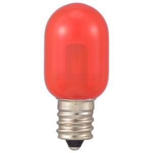 OHM LEDナツメ球装飾用 T20/E12/0.5W/2lm/クリア赤色 LDT1R-H-E12 13C｜pocketcompany