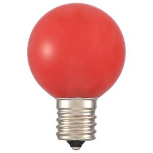 OHM LEDミニボール球装飾用 G40/E17/1.2W/8lm/赤色 LDG1R-H-E17 13｜pocketcompany