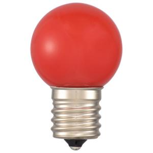 OHM LEDミニボール球装飾用 G30/E17/1.2W/8lm/赤色 LDG1R-H-E17 14｜pocketcompany