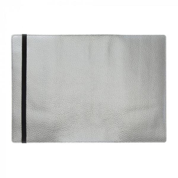 ダイアリーカバー A5サイズ 差し込み式 シルバー 合皮 手帳カバー ノート