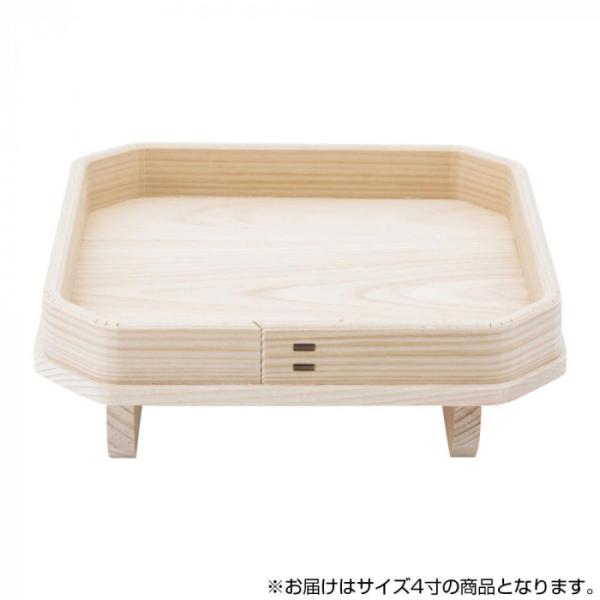 神棚の里 二枚足三宝 4寸 お供え お月見 鏡餅飾り