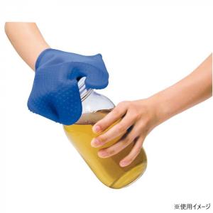 シリコンオーブンミトン 小 ブルー 鍋つかみ ...の詳細画像4