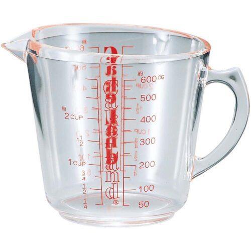 メジャーカップ 600cc クリア 耐熱80度 メタクリル樹脂製 計量