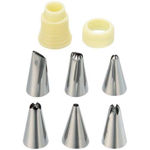 口金セット キャップ付き 6種類 ステンレス製 お菓子作り 製菓用品
