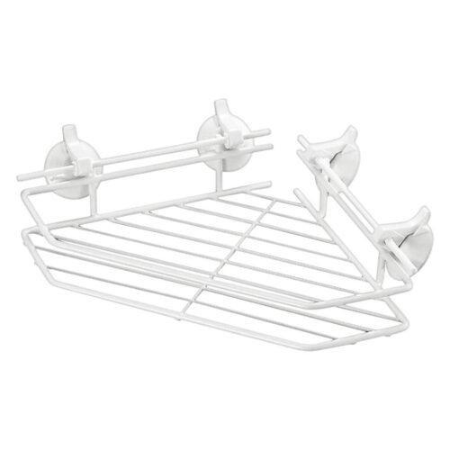 コーナーラック バスルーム用 吸盤固定 耐荷重3kg ステンレス製 キャディー