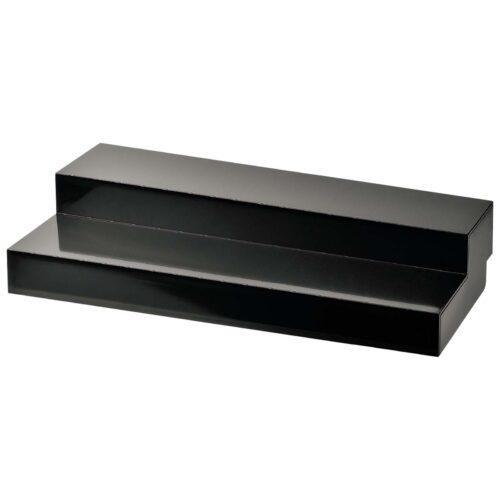 ひな段 2段 ブラック スライド式 陳列棚 保管用 ラック 展示