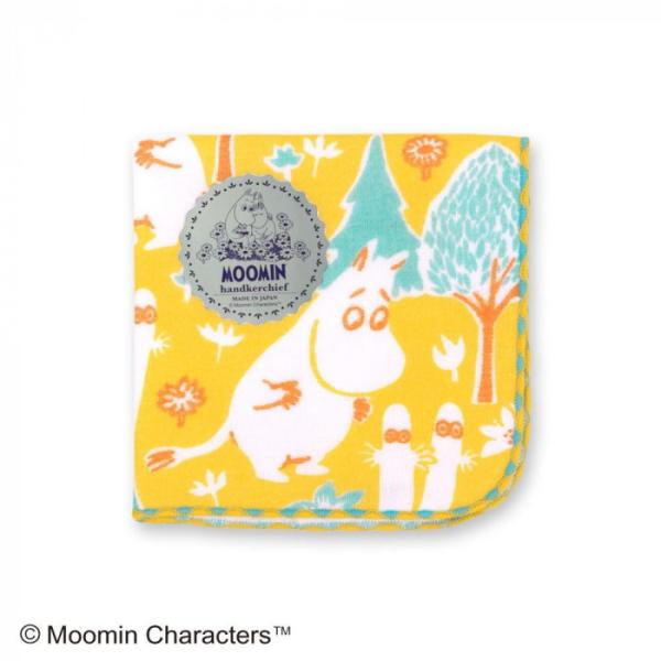 ガーゼパイルハンカチ ムーミン＆ニョロニョロ 綿100 ミニタオル