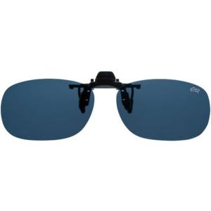 偏光サングラス クリップオン ワンタッチ 装着 スクエア 跳ね上げ グレー