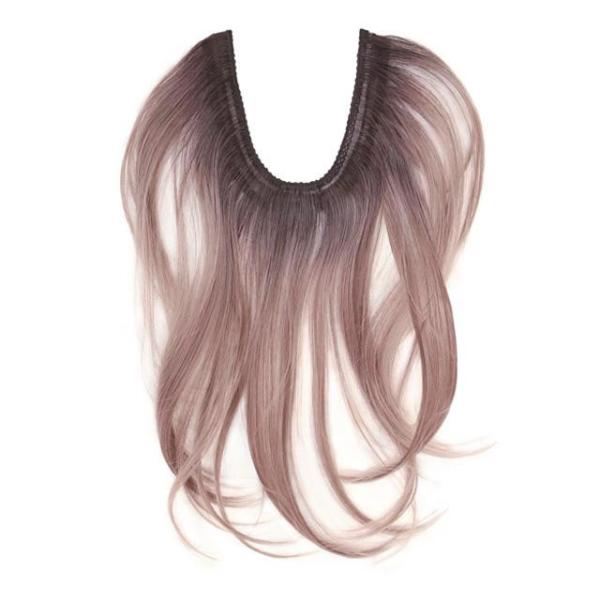 インナーエクステ グレーラベンダー クリップ式 前髪 後ろ髪 耐熱 3個組