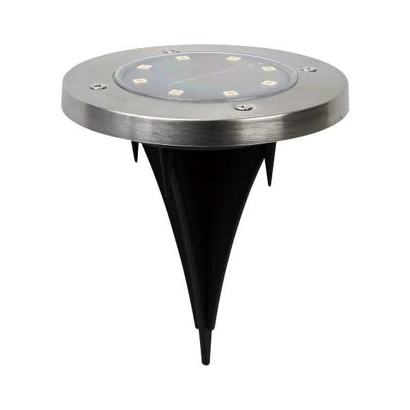 ソーラーライト 埋め込み式 電球色 80ルーメン センサー付 庭 玄関