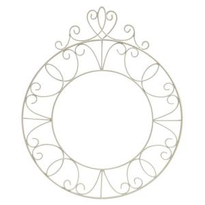 ワイヤーリース 直径25cm ホワイト アレンジベース ハンドメイド 店舗 装飾用