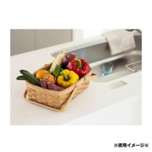 バスケット 手付き 天然素材 水杉 角長 脱衣...の詳細画像3