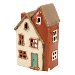 ランプシェード キャンドルハウス 陶器 ヨーロッパ風 街並み インテリア 窓