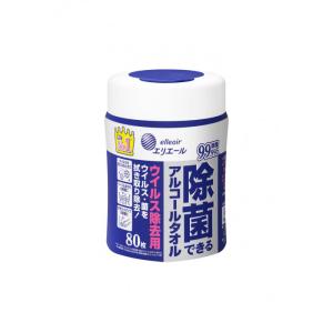 エリエール 除菌できるアルコールタオル ウイルス除去用 本体 80P 505-002131-00