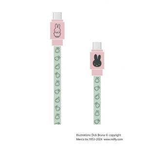 USB Type-C ケーブル 120cm フラット 高速充電 データ転送 ミッフィー