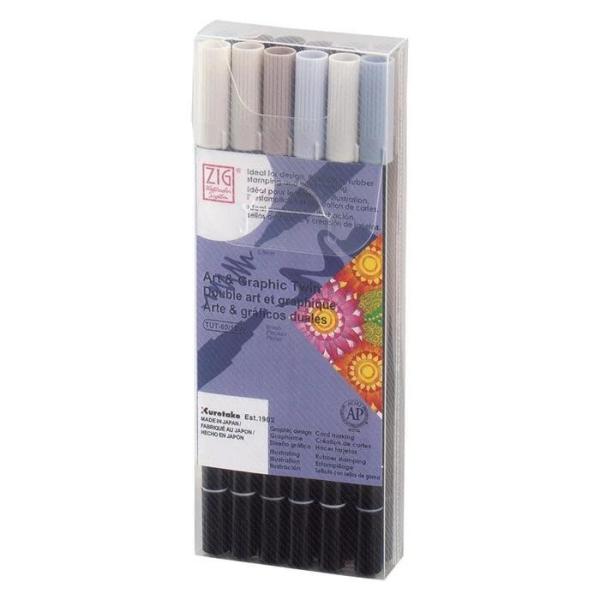 呉竹 ZIG Art ＆ Graphic Twin GRAY・12V TUT-80/12VGR
